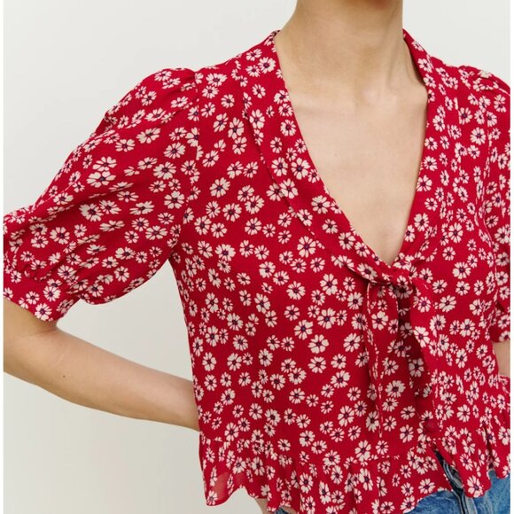 Reformation Sloane Top (NWT) Size Small 3/4 sleeve - Picture 2 of 8